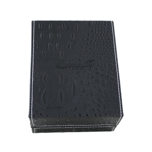 Ingersoll Uhrenbox mittel V1111 Leder schwarz Kroko weisse Naht