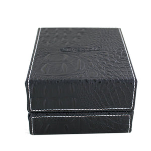 Ingersoll Uhrenbox mittel V1111 Leder schwarz Kroko weisse Naht