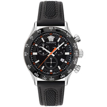 Laden Sie das Bild in den Galerie-Viewer, Versace Herren Uhr Armbanduhr Chronograph Edelstahl Hellenyium VE2U00122 Leder