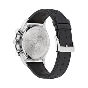 Versace Herren Uhr Armbanduhr Chronograph Edelstahl Hellenyium VE2U00122 Leder