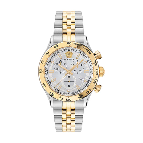 Versace Herren Uhr Armbanduhr Chronograph Edelstahl Hellenyium VE2U00422