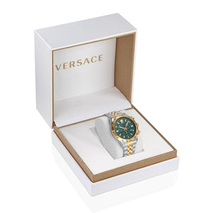 Versace Herren Uhr Armbanduhr Chronograph Edelstahl Hellenyium VE2U00522