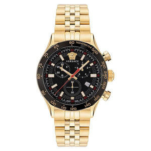 Versace Herren Uhr Armbanduhr Chronograph Edelstahl Hellenyium VE2U00622