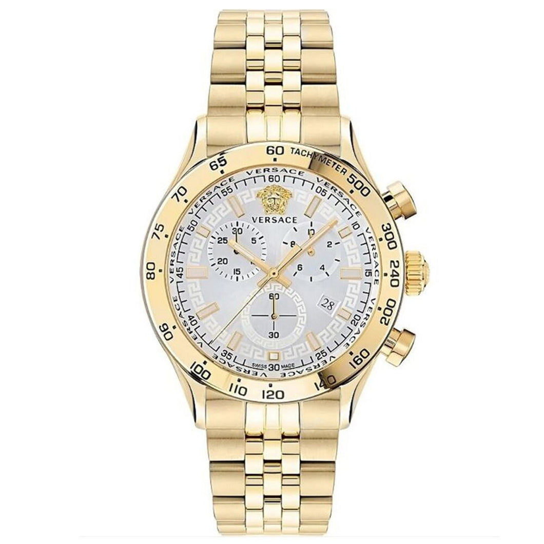 Versace Herren Uhr Armbanduhr Chronograph Edelstahl Hellenyium VE2U01124
