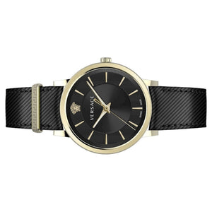 Versace Herren Uhr Armbanduhr V-Circle VE5A00320 Leder