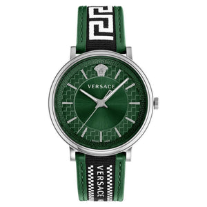 Versace Herren Uhr Armbanduhr V-Circle VE5A01221 Leder