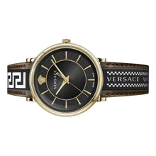 Laden Sie das Bild in den Galerie-Viewer, Versace Herren Uhr Armbanduhr V-Circle VE5A01721 Leder