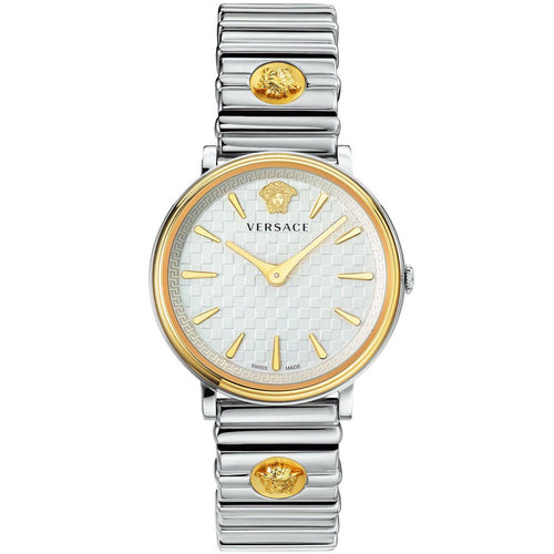 Versace Damen Uhr Armbanduhr V-Circle VE8101419 Edelstahl