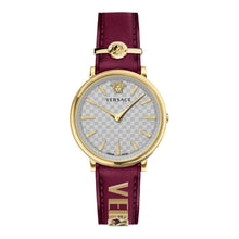 Laden Sie das Bild in den Galerie-Viewer, Versace Damen Uhr Armbanduhr V-Circle VE8104322 Leder