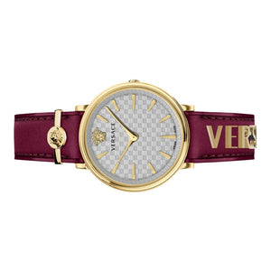 Versace Damen Uhr Armbanduhr V-Circle VE8104322 Leder