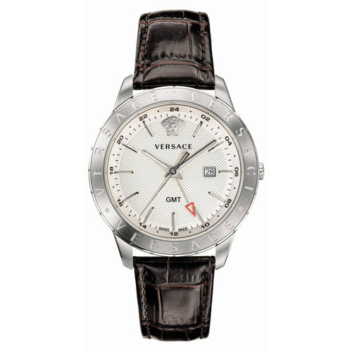 Versace Herren Uhr Armbanduhr Univers GMT VEBK00118 Leder