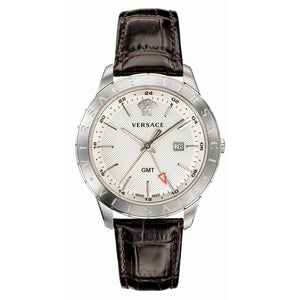 Versace Herren Uhr Armbanduhr Univers GMT VEBK00118 Leder