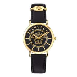 Versace Damen Uhr Armbanduhr V-ESSENTIAL VEK400421 Leder