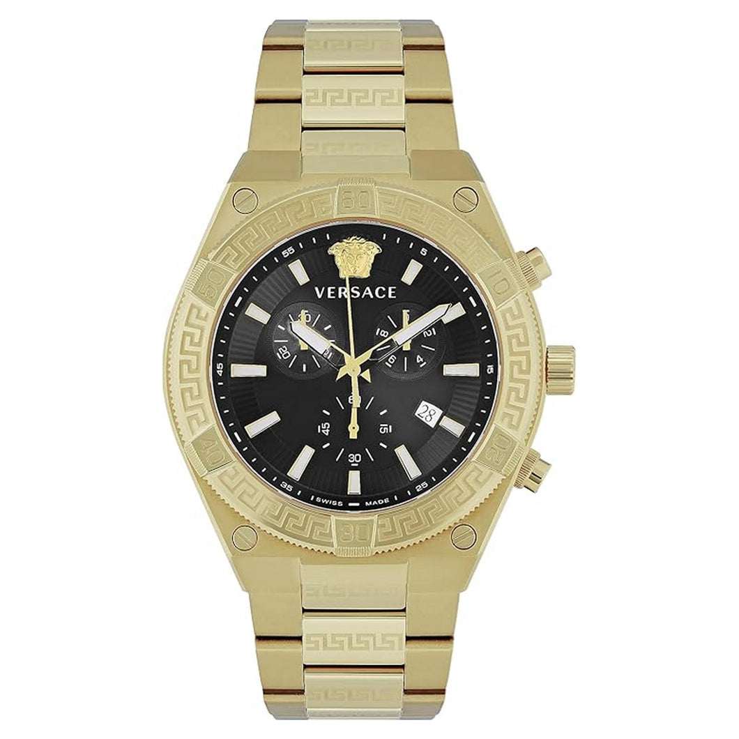 Versace Herren Uhr Armbanduhr Chronograph Sporty GRECA VESO00922 Edelstahl