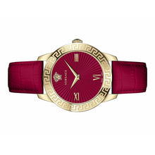 Laden Sie das Bild in den Galerie-Viewer, Versace Damen Uhr Armbanduhr Leder Greca VEVC00921