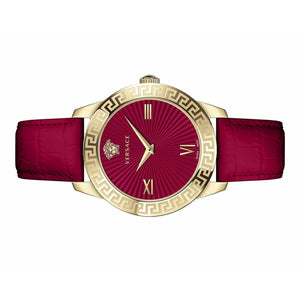 Versace Damen Uhr Armbanduhr Leder Greca VEVC00921