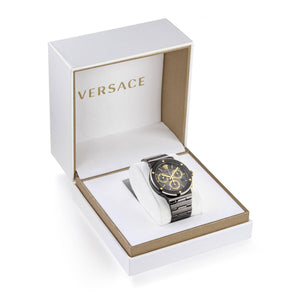 Versace Herren Uhr Armbanduhr Chronograph GRECA LOGO VEZ900521 Edelstahl