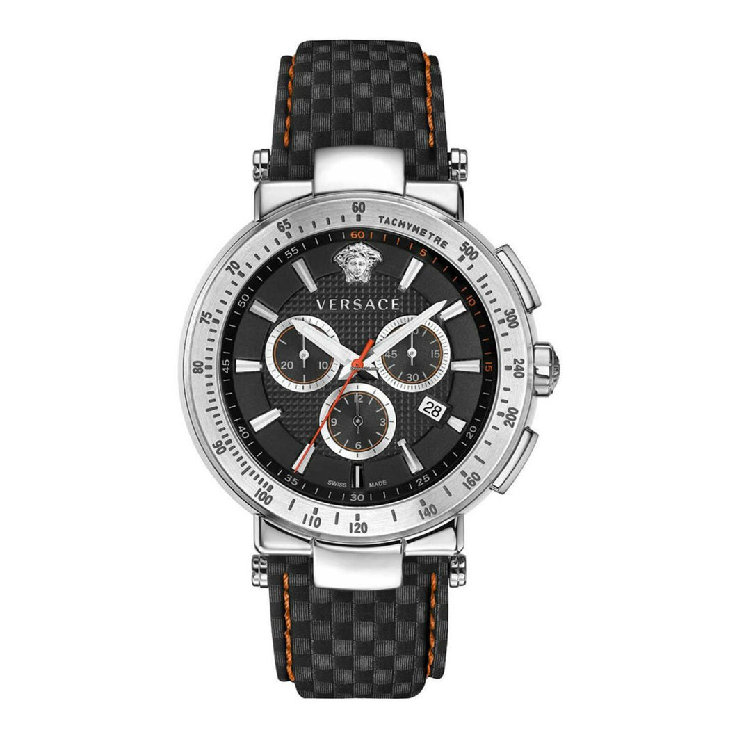 Versace Herren Uhr Armbanduhr Leder Mystique Sport Chronograph VFG040013