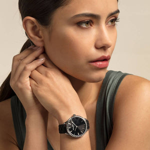 THOMAS SABO Damen Uhr Armbanduhr Rebel at Heart WA0321-203-203-38 MM Leder
