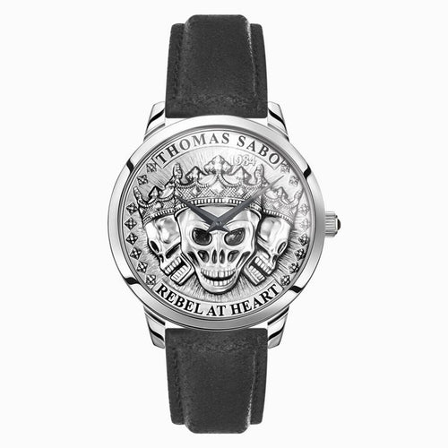 THOMAS SABO Herren Uhr Armbanduhr Rebel at Heart WA0355-203-201-42 MM Leder