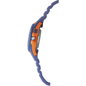 SINAR Jugenduhr Armbanduhr Analog Quarz Jungen Silikonband XB-17-2 Blau Orange