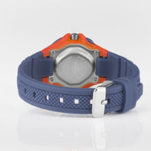 Laden Sie das Bild in den Galerie-Viewer, SINAR Jugenduhr Armbanduhr Analog Quarz Jungen Silikonband XB-17-2 Blau Orange