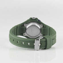 Laden Sie das Bild in den Galerie-Viewer, SINAR Jugenduhr Armbanduhr Analog Quarz Unisex Silikonband XB-19-3 olivgrün