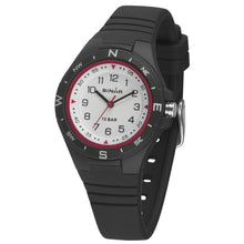 Laden Sie das Bild in den Galerie-Viewer, SINAR Jugenduhr Armbanduhr Analog Quarz Unisex Silikonband XB-23-1 Schwarz Rot