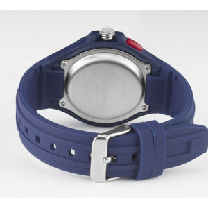 SINAR Jugenduhr Armbanduhr Analog Quarz Jungen Silikonband XB-37-2 blau rot