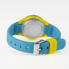 Laden Sie das Bild in den Galerie-Viewer, SINAR Jugenduhr Kinder Armbanduhr Analog Quarz Silikonband XB-47-2 türkis gelb