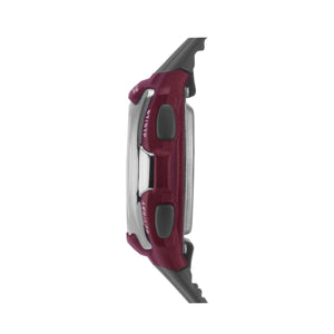SINAR Jugenduhr Kinder Armbanduhr Digital Quarz Silikon XE-50-9 Dunkelrot silber