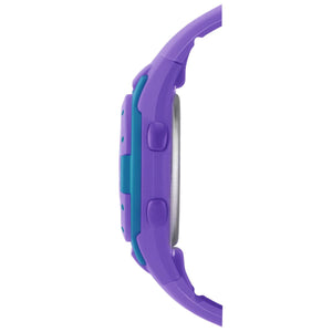 SINAR Jugenduhr Kinder Armbanduhr Digital Quarz Silikon XE-52-7 Lila Türkis