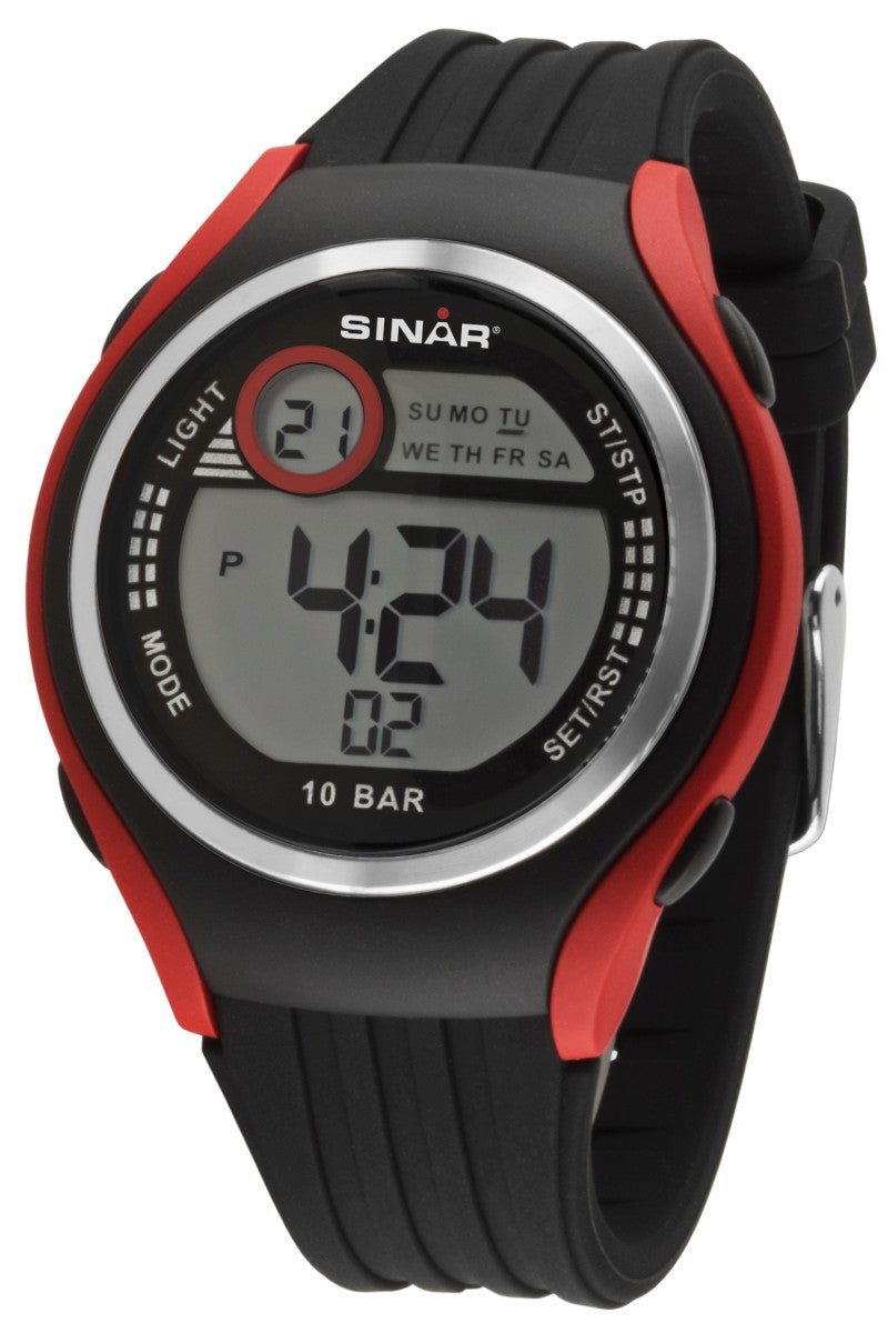 SINAR Jugenduhr Armbanduhr Digital Quarz Unisex Silikonband XF-66-4-1