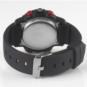 SINAR Jugenduhr Armbanduhr Digital Quarz Jungen Silikonband XW-27-1 schwarz rot