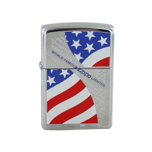 Zippo Feuerzeug Modell American Flag with Famous Zippo marking