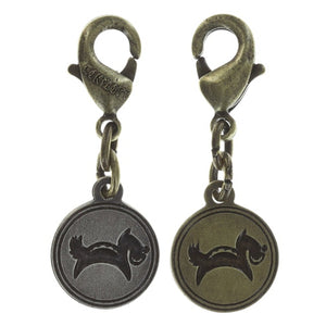 Konplott Anhänger Charm Zodiac Dog/Hund XS brass/silver