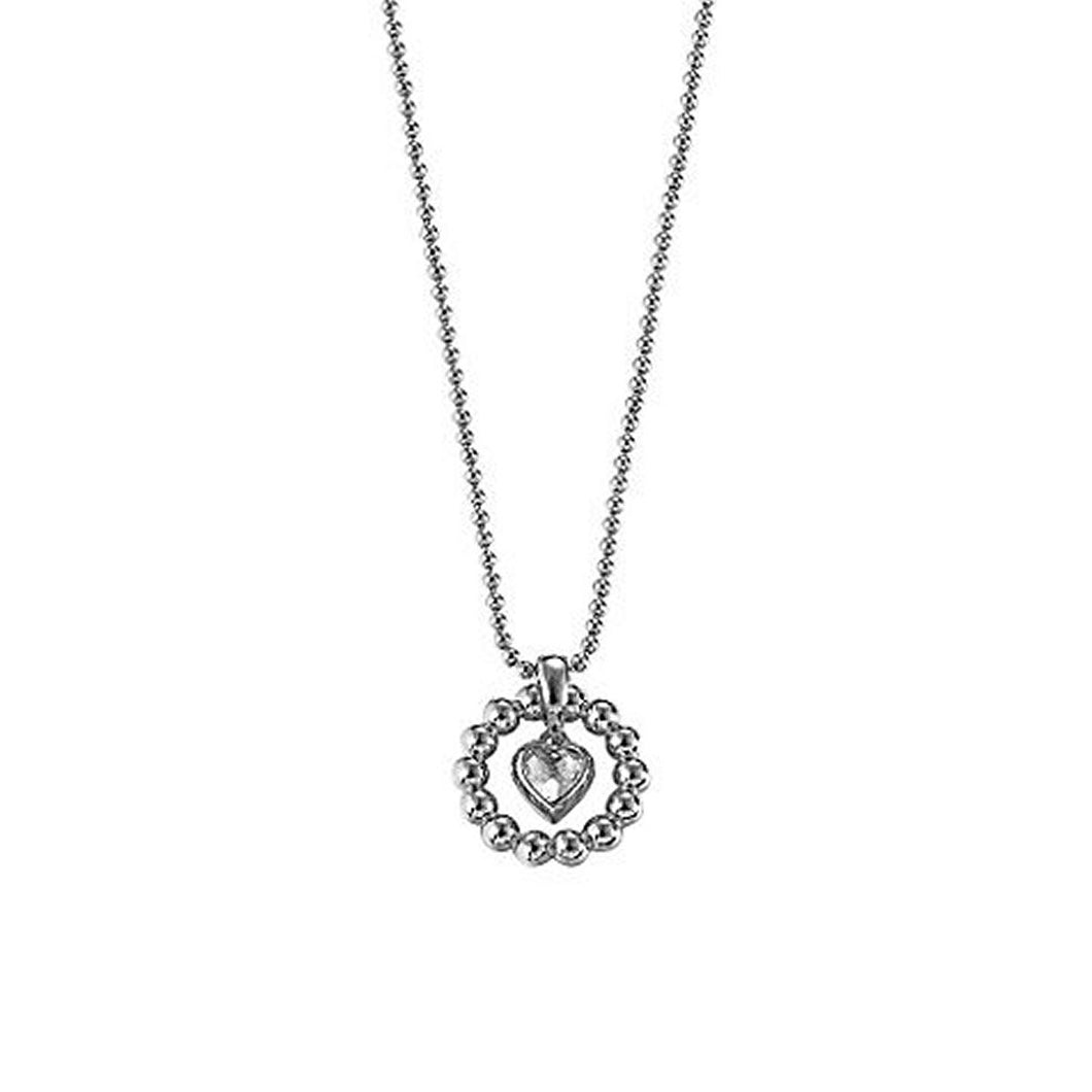 Esprit Damen Kette Collier Silber Zirkonia Pellet Heart ESNL92073A420