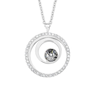s.Oliver Jewel Damen Kette Collier Edelstahl Kristall Elementen 2015126
