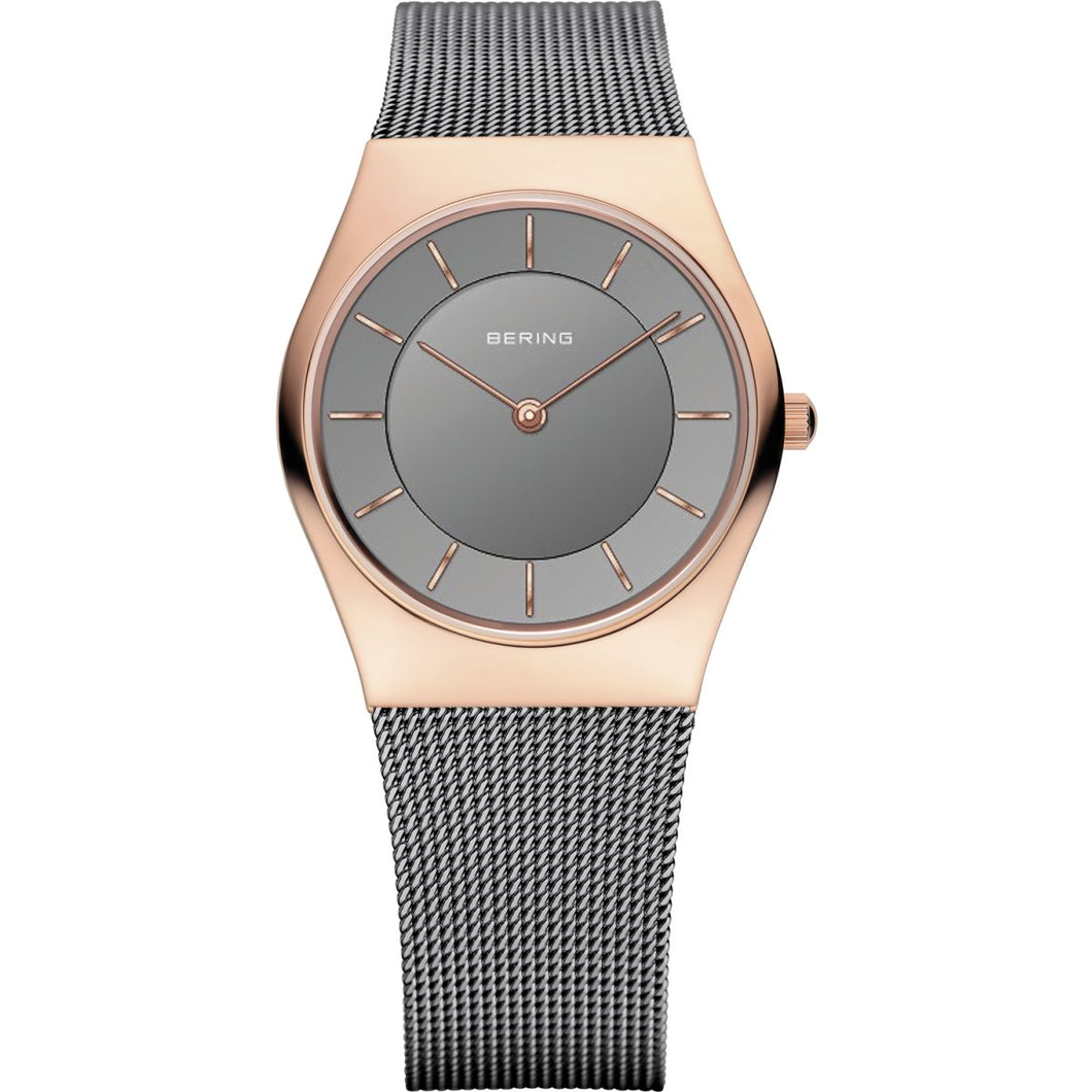 Bering Damen Uhr Armbanduhr Slim Classic - 11930-369 Meshband