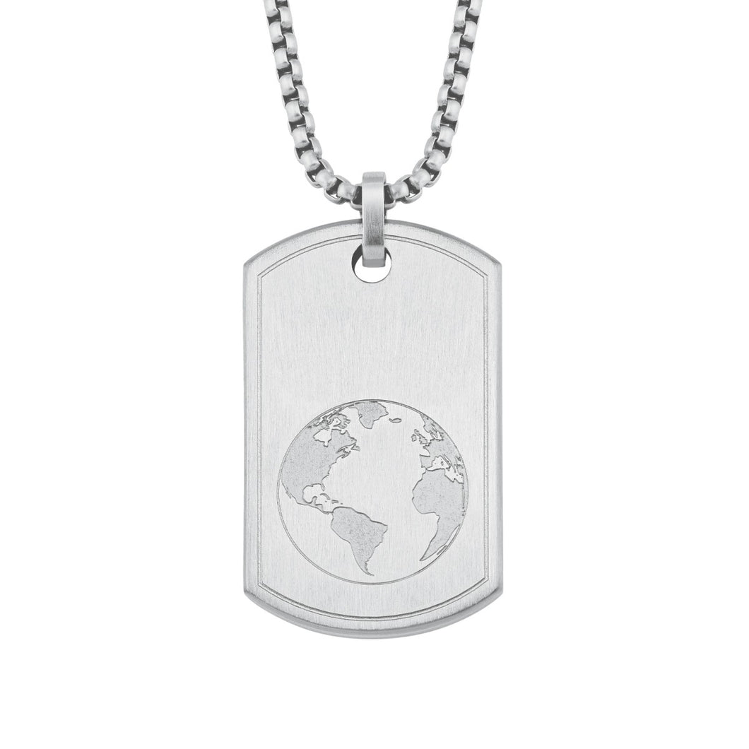 s.Oliver Jewel Herren Kette Edelstahl Weltkugel 2026121
