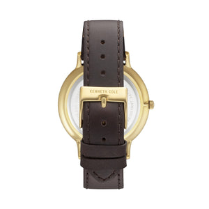 Kenneth Cole New York Herren Uhr Armbanduhr Leder KC15059005