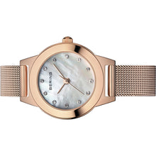 Laden Sie das Bild in den Galerie-Viewer, Bering Damen Uhr Armbanduhr Slim Classic - 11125–366 Meshband