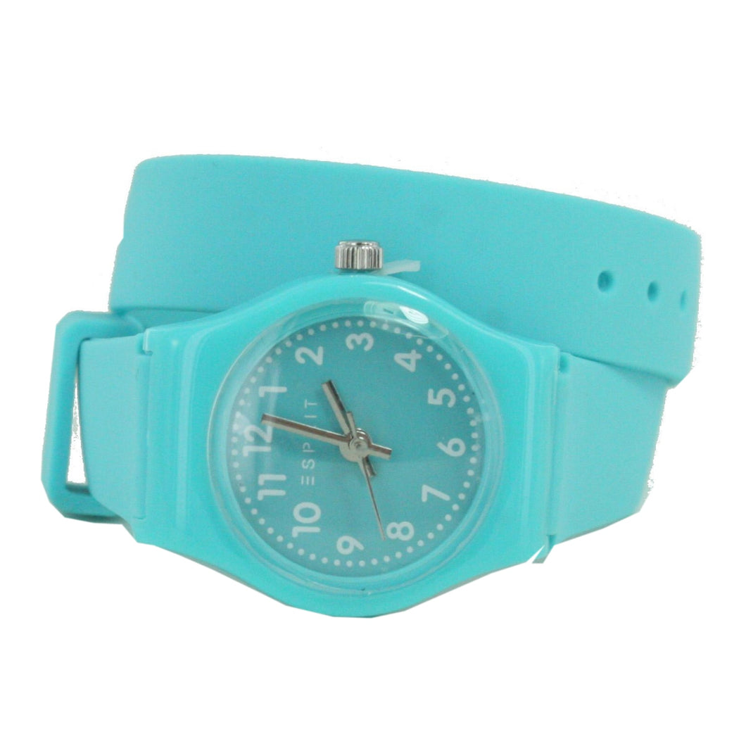 Esprit Damen Uhr Armbanduhr Wickelband Silikon 906544 004 türkis