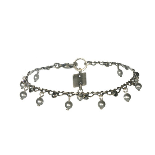 Konplott Armband Pearl Shadow grau Schwarzer Diamant