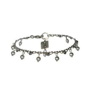 Konplott Armband Pearl Shadow grau Schwarzer Diamant