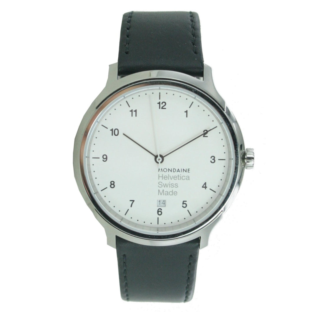 Mondaine Herren Uhr Helvetica No1 Armbanduhr MH1.R2210.LB Leder