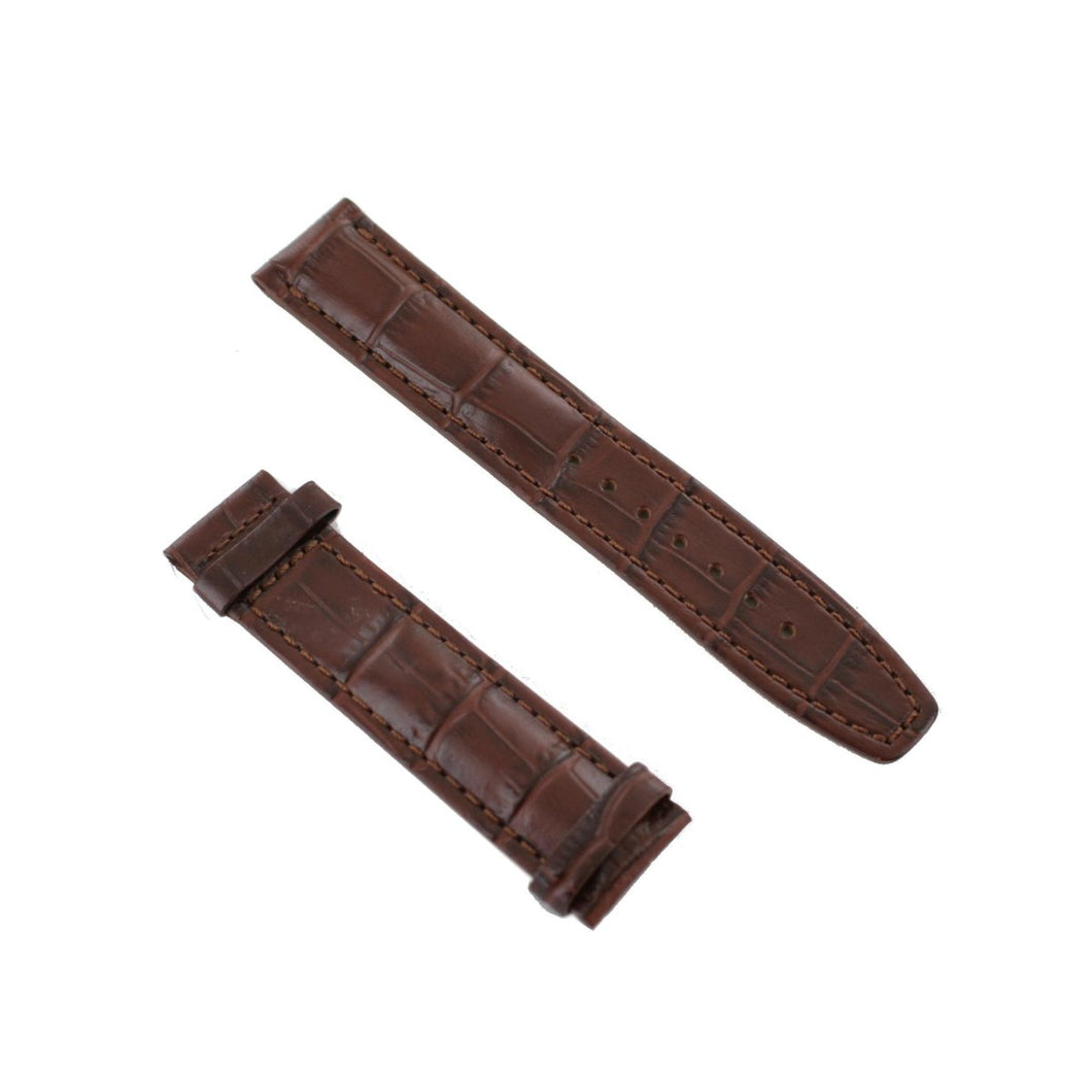 Ingersoll Ersatzband für Uhren Leder braun Kroko 21 mm XXL