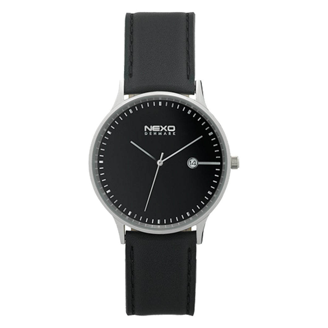 NEXO DENMARK Herren Uhr Armbanduhr Charles Black 2550M