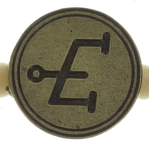 Konplott Armband elastisch Zodiac Libra/Waage white XS antique brass