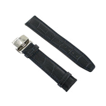 Laden Sie das Bild in den Galerie-Viewer, Ingersoll Ersatzband für Uhren Leder blau Kroko Faltschl. 24 mm